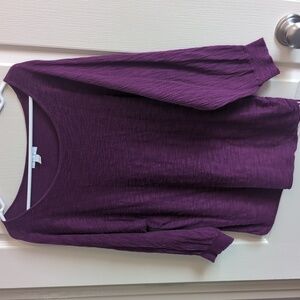 Knit top with drawstring tied side